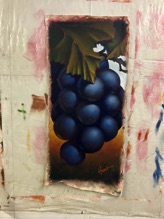 Doug Hunt Grapes on canvas